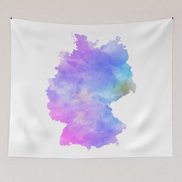 Item preview, Germany Map Watercolor Purple Shades designed and sold by lukassfr.
