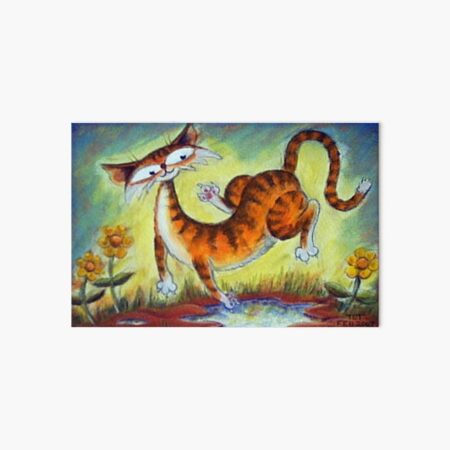 Spring Water Jac Cat Art Board Print