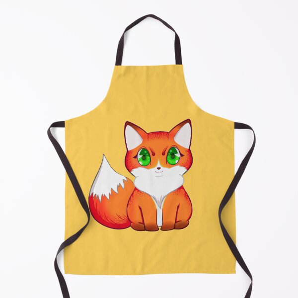 Item preview, Kawaii Orange Fox with Green Eyes designed and sold by With Love, InspireMari.