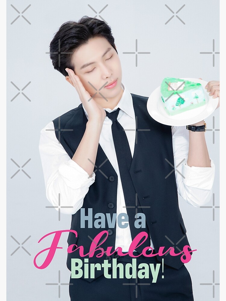 “BTS greeting card - Happy Birthday RM Namjoon” Poster for Sale by