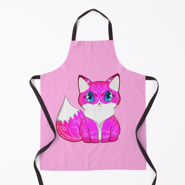 Item preview, Kawaii Pink Fox with Blue Eyes and White Markings designed and sold by With Love, InspireMari.