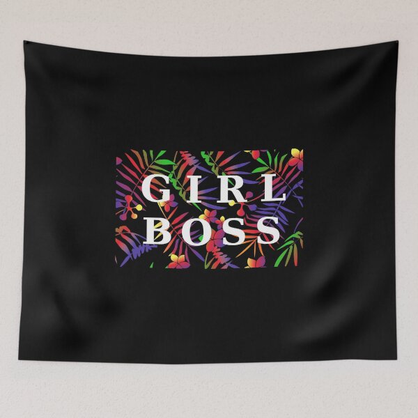 Item preview, GIRL BOSS- trendy motivational floral  designed and sold by josephsteez.