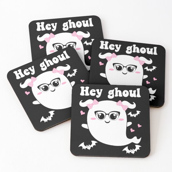 Item preview, Hey Ghoul Cute and Funny Halloween Ghost - Black designed and sold by PearlMoonGrapes.