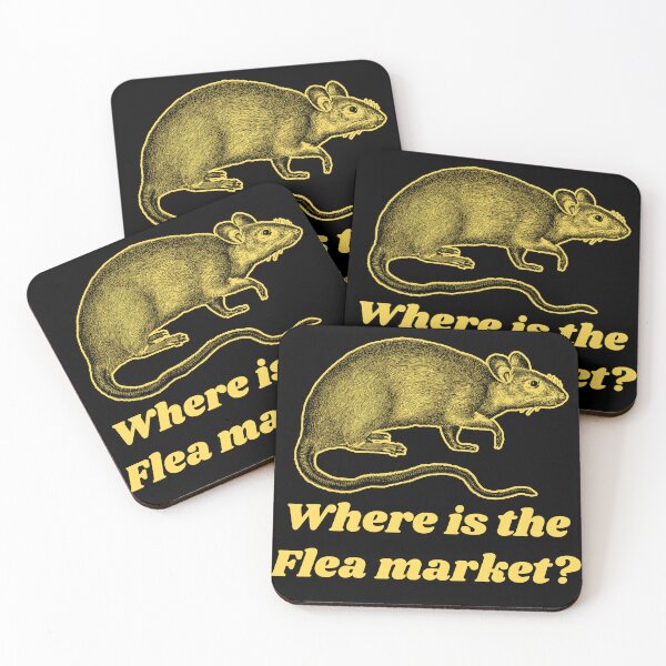 Item preview, Where Is the Flea Market - Rat Patterns for T-shirts, stickers and other accessories designed and sold by Ridiculam Toga.