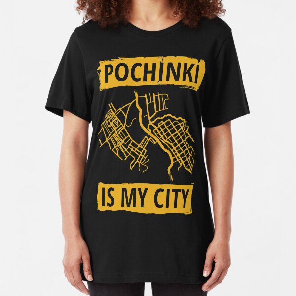 Pochinki is my city, yellow Slim Fit T-Shirt