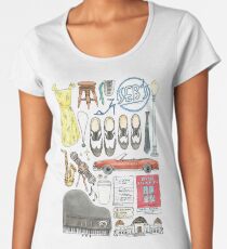 La La Land Illustration Jazz Saxophone Music Musical Women's Premium T-Shirt