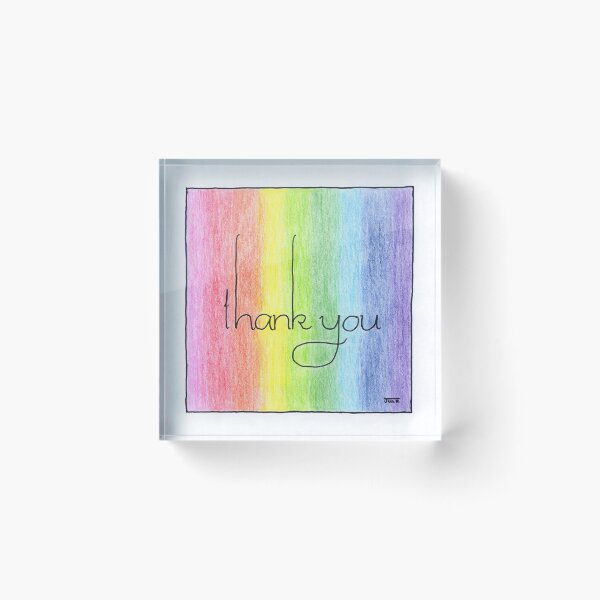 Item preview, Thank You in Rainbow Colored Pencil designed and sold by JulzArtDesigns.