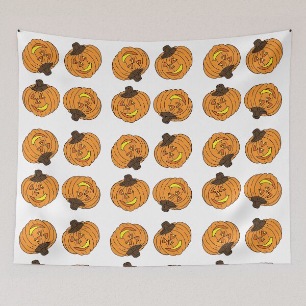 Item preview, Spooky Halloween Pumpkin Pattern designed and sold by IceyDel.