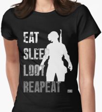 EAT SLEEP LOOT REAPEAT - PUB Women's Fitted T-Shirt