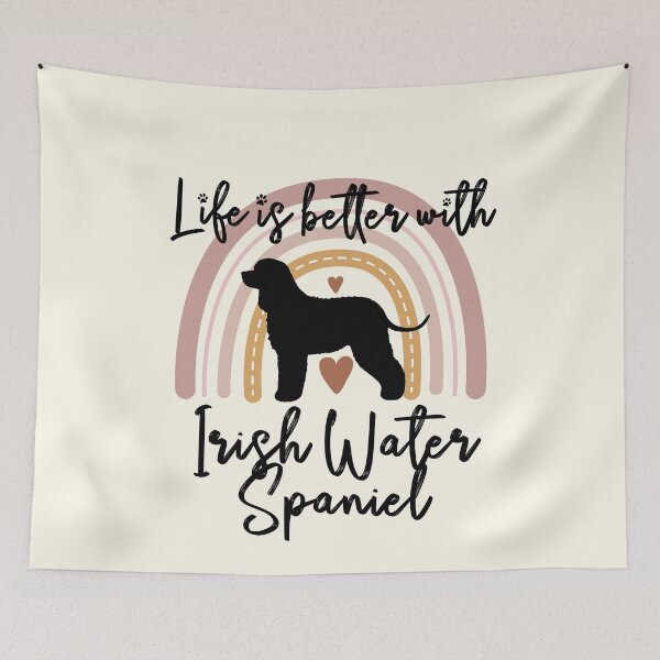 Item preview, Irish Water Spaniel Dog Rainbow Aesthetic Boho designed and sold by rafaeltto.