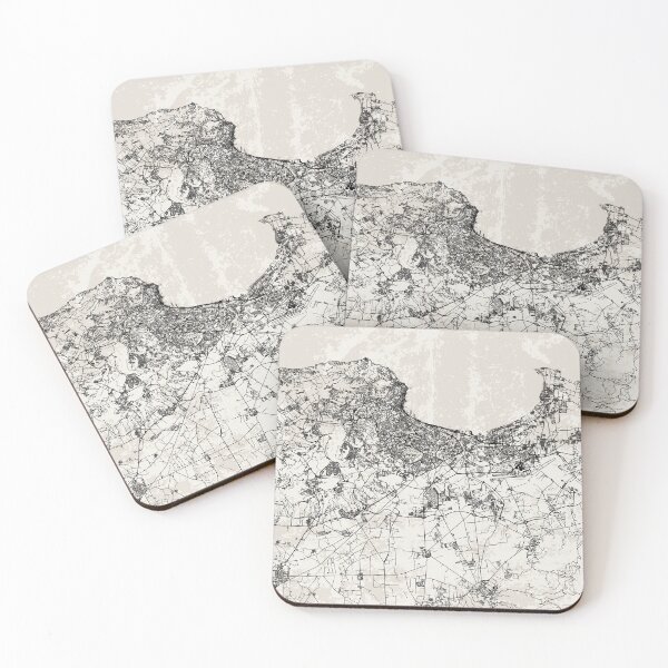 Item preview, Algeria, Algiers - black and white city map designed and sold by cozyspirit.