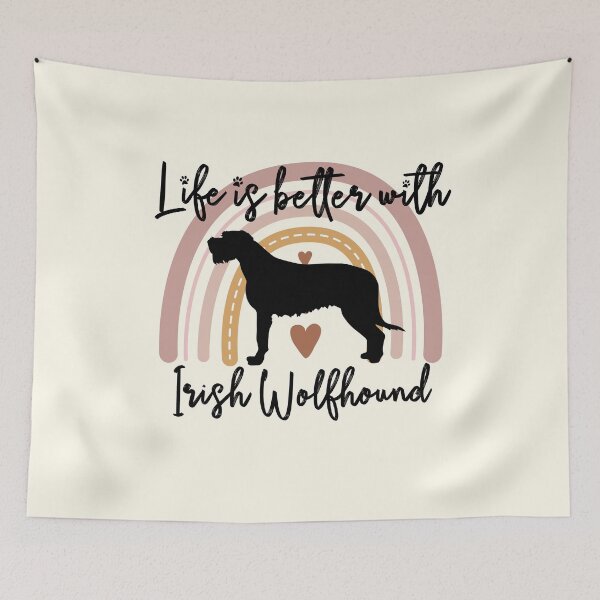Item preview, Irish Wolfhound Dog Rainbow Aesthetic Boho designed and sold by rafaeltto.