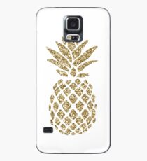 Goldglitter Ananas Hülle & Klebefolie für Samsung Galaxy