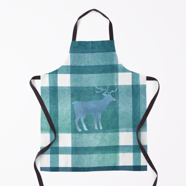 Item preview, blue reindeer check pattern designed and sold by FONESAY.