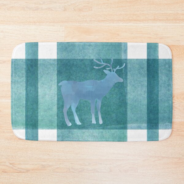 Item preview, blue reindeer check pattern designed and sold by FONESAY.