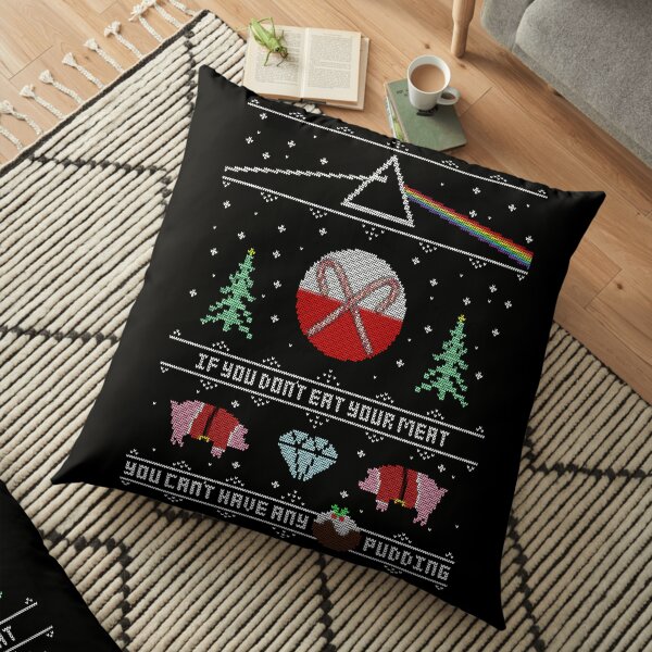 Hey Yule - Pink Christmas Floor Pillow