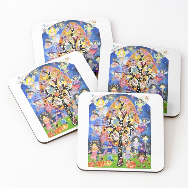 Item preview, Halloween Garden Party Watercolour Collage designed and sold by DefaultOneWorld.