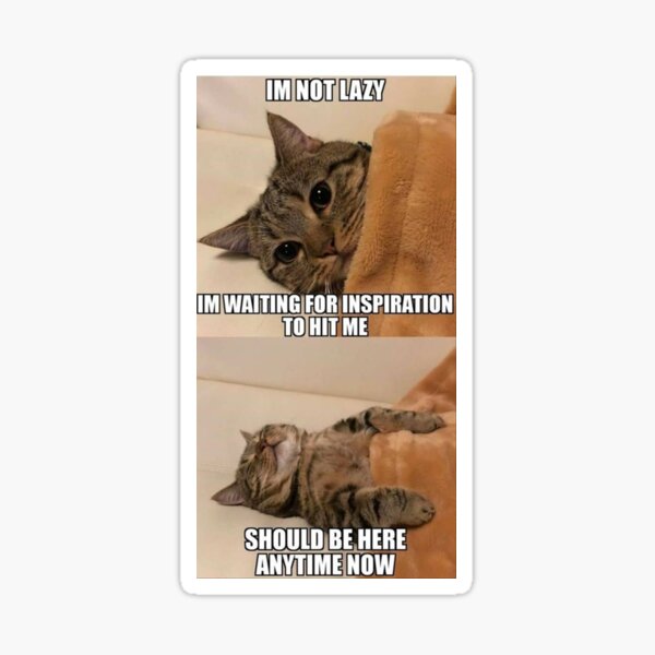 Cute Lazy Cat Memes Sticker For Sale By Pusla Redbubble 5747