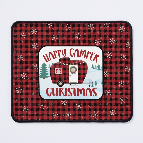 Item preview, Happy Camper Christmas - Buffalo Plaid Camper designed and sold by sjohnson70.