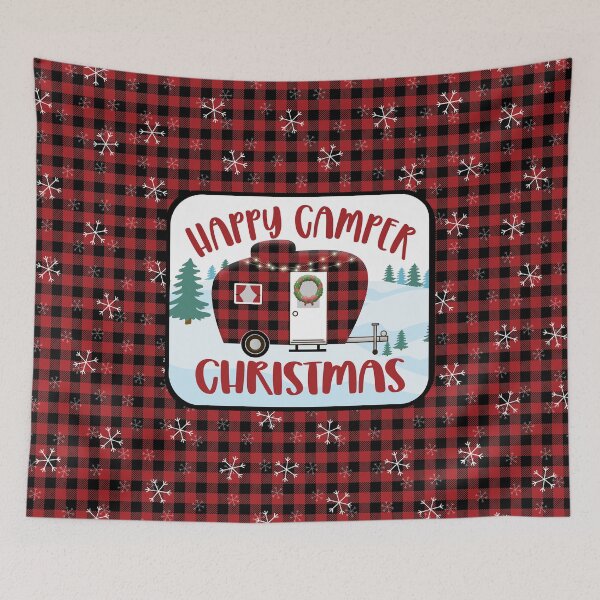 Aperçu de l'œuvre Joyeux Noël Camper - Buffalo Plaid Camper créée et vendue par sjohnson70.