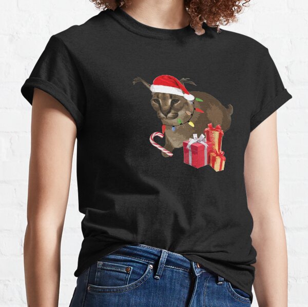 Christmas Big Floppa Meme T-shirt Funny Festive Caracal -  Israel