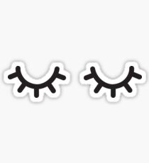 Eyelashes or sleeping eyes stickers Sticker
