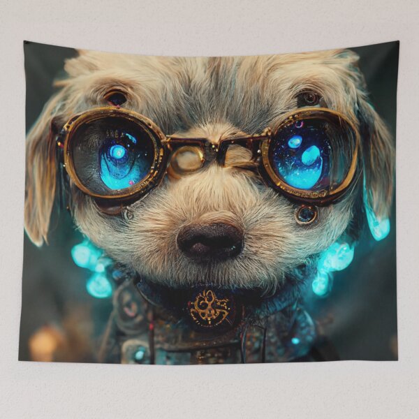 Item preview, Futuristic Steampunk Scientist Dog designed and sold by Pet Shelter.