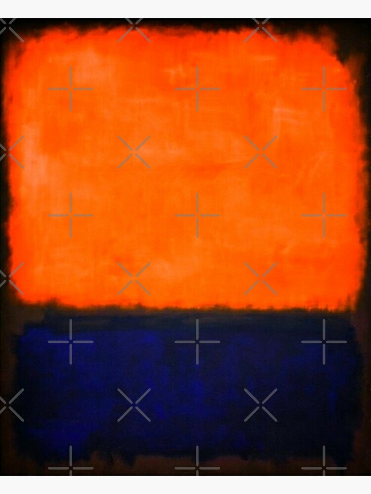 Mark rothko painting, orange, Navy Blue, artwork by mark rothko Premium ...