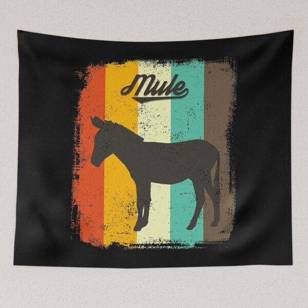 Item preview, Mule Shirt Retro 70s Vintage Animal Lover Art Tshirt designed and sold by hardrhubarb1587.