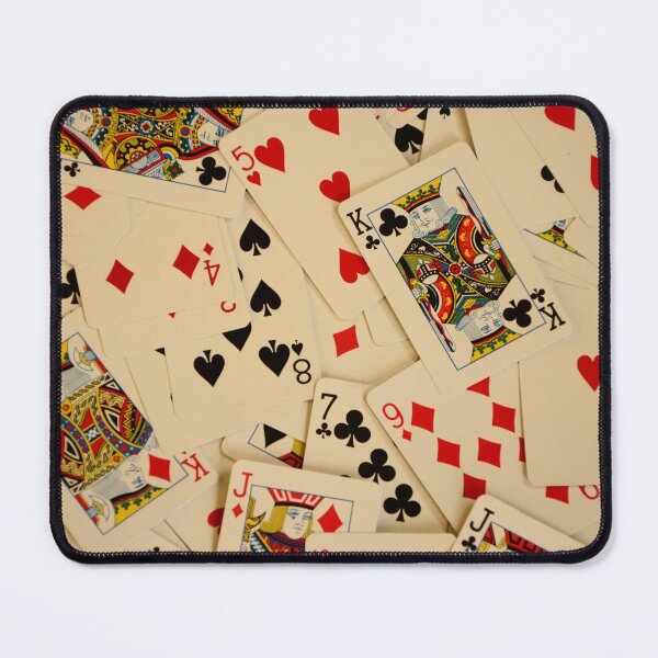 Item preview, Scattered Pack of Playing Cards Hearts Clubs Diamonds Spades Pattern designed and sold by HotHibiscus.