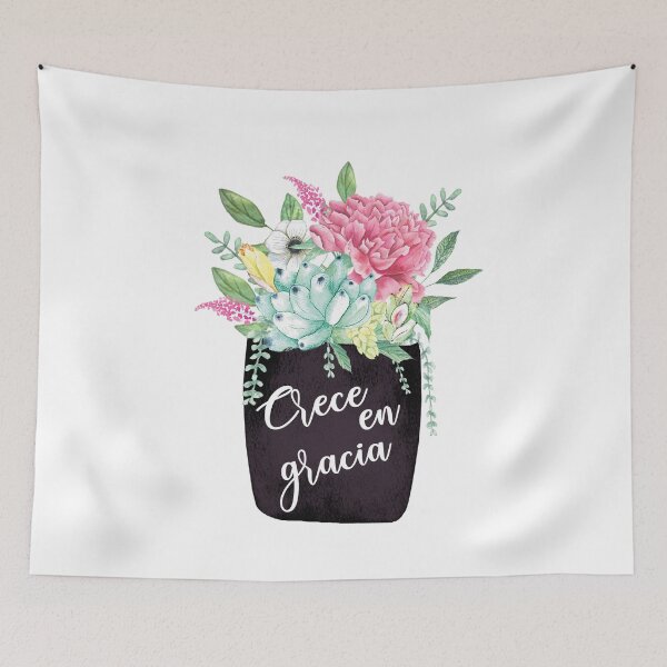 Item preview, Crece en gracia, Spanish Christian Quote designed and sold by latiendadearyam.