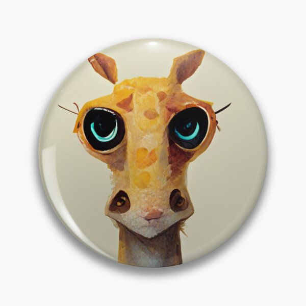 Item preview, kawaii little giraffe staring at designed and sold by WeirdStation.