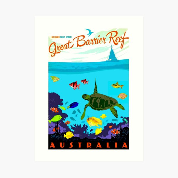 AUSTRALIA : Great Barrier Coral Reef Print Art Print