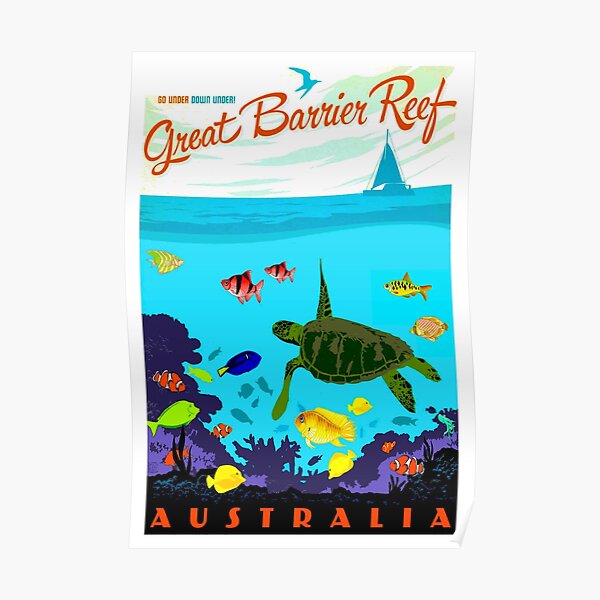 AUSTRALIA : Great Barrier Coral Reef Print Poster