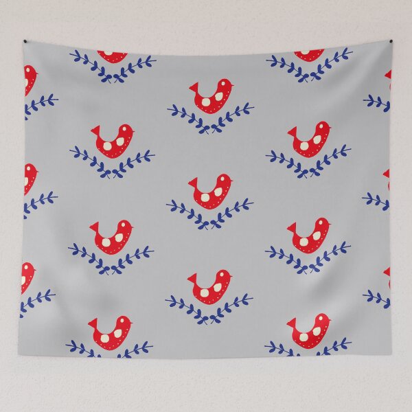 Item preview, red bird floral designed and sold by susycosta.