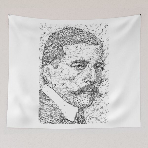 Item preview, HUGO VON HOFMANNSTHAL black and white pencil portrait .1 designed and sold by lautir.