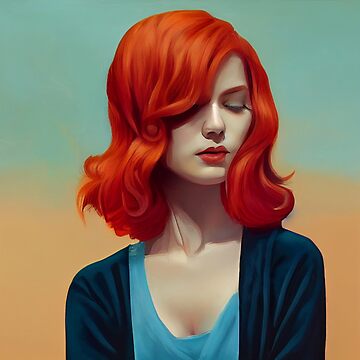 Artwork thumbnail, Red Hair Young Woman by NomadVeronica