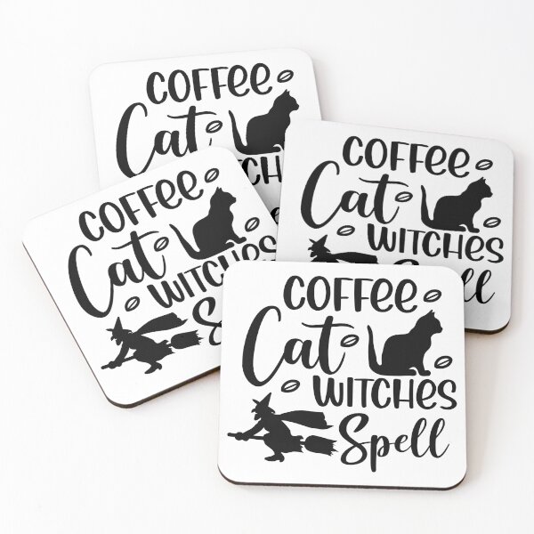 Item preview, Coffee cat witches spell  designed and sold by ibrahim2022.