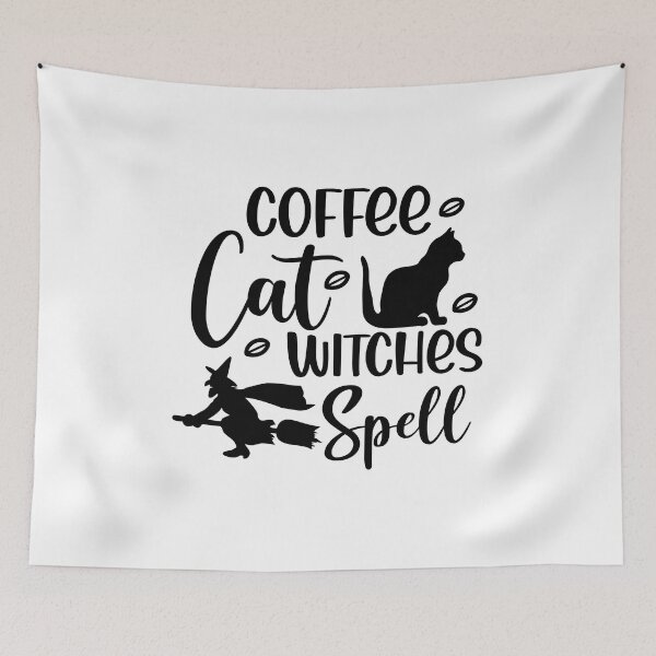 Item preview, Coffee cat witches spell  designed and sold by ibrahim2022.