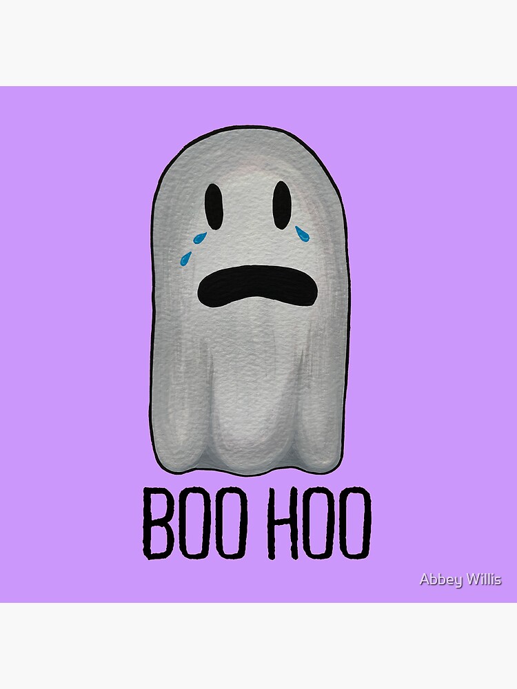 "Boo Hoo Crying Ghost Halloween" Poster for Sale by abbeydw | Redbubble
