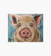 Pig art, "Octavia" by Lee Keller Art Board Print