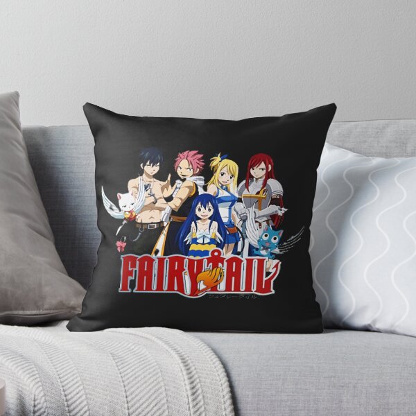 Anime Fairy Tail Squad Throw Pillow