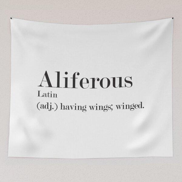 Item preview, Aliferous - Latin - Beautiful Word Definition  designed and sold by Zooone.