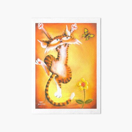 Jac Cat is Back Art Board Print