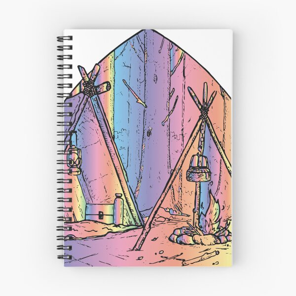 Item preview, old style vintage camp fire and tent camping designed and sold by XXgooddeedXX.
