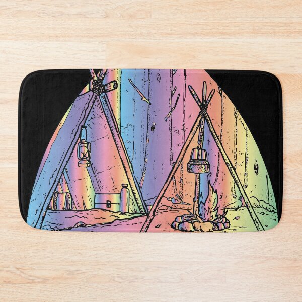 Item preview, old style vintage camp fire and tent camping designed and sold by XXgooddeedXX.