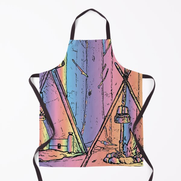 Item preview, old style vintage camp fire and tent camping designed and sold by XXgooddeedXX.