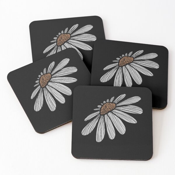 Item preview, White flower with black texture lines  designed and sold by Ks-Creation.