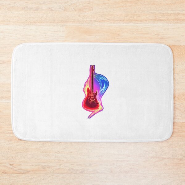 Item preview, Flaming guitar | Neon guitar | Punk designed and sold by sci-fAI.