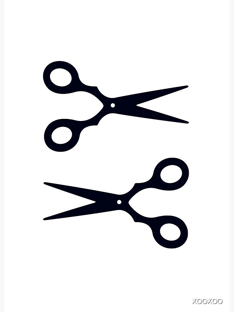 Black Scissors Art Board Print for Sale by XOOXOO